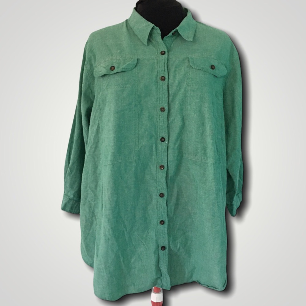 Junonia Button Down Top • 3X • Large Pockets